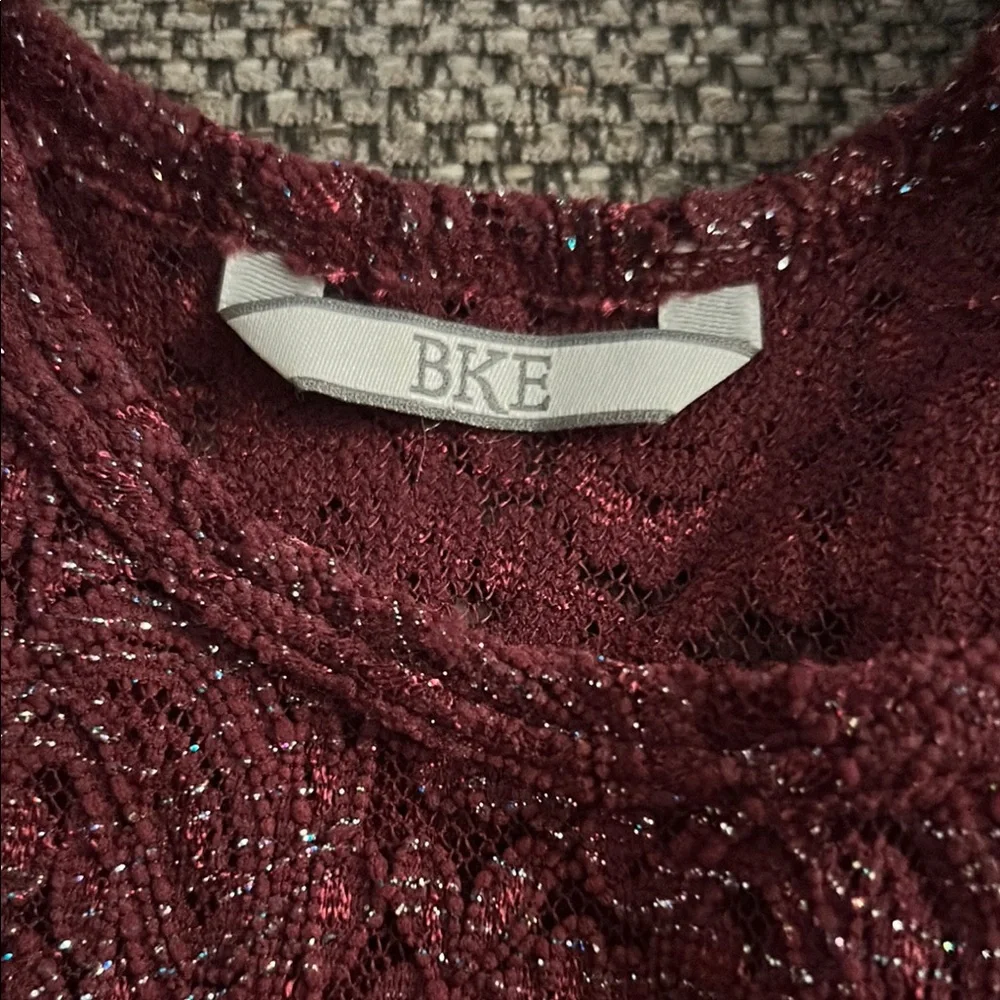 BKE Red Fitted Ribbed Tank Top - Picture 2 of 6